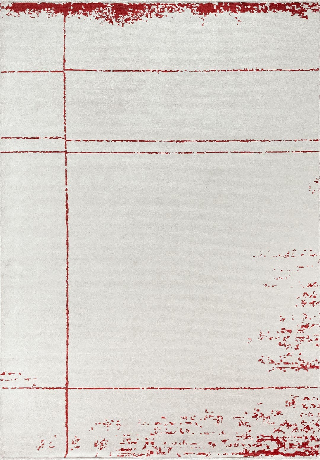BARBER RED - ECRU RUG - 1