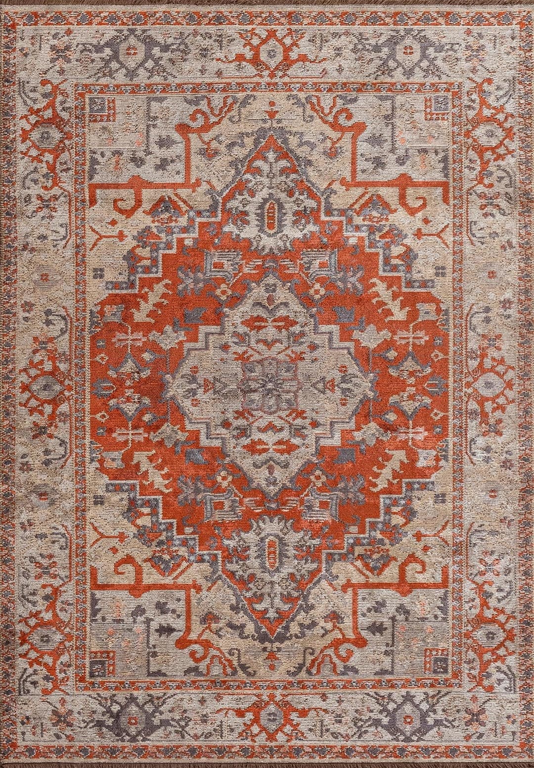 CITADEL BEIGE - ICE BLUE - DARK TERRA - CHARCOAL RUG - 1