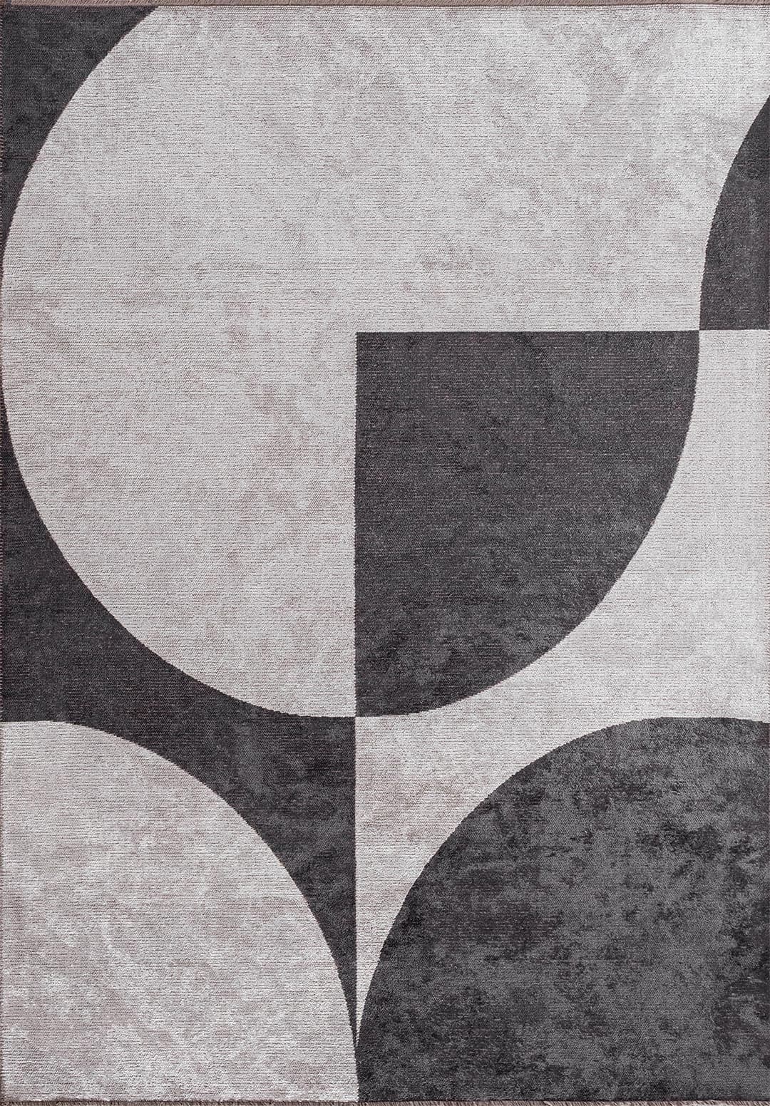 ARC CHARCOAL - LIGHT CREAM RUG - 1