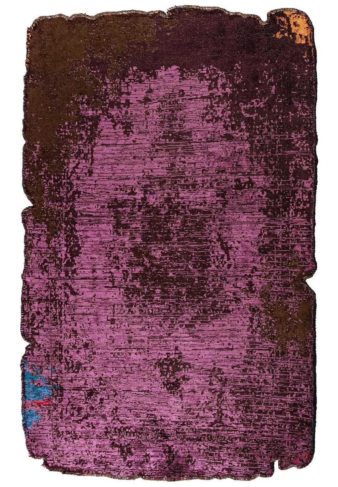 MEDALLION DARK BROWN - PINK - PURPLE - MAGENTA - CYAN - ORANGE RUG - 1