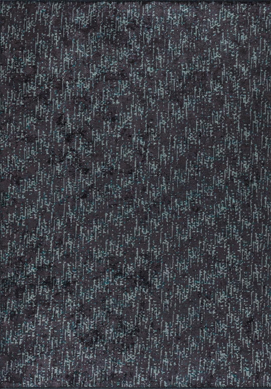 SOLSTICE CHARCOAL - DARK TURQUOISE - RIVER GREEN RUG - 1