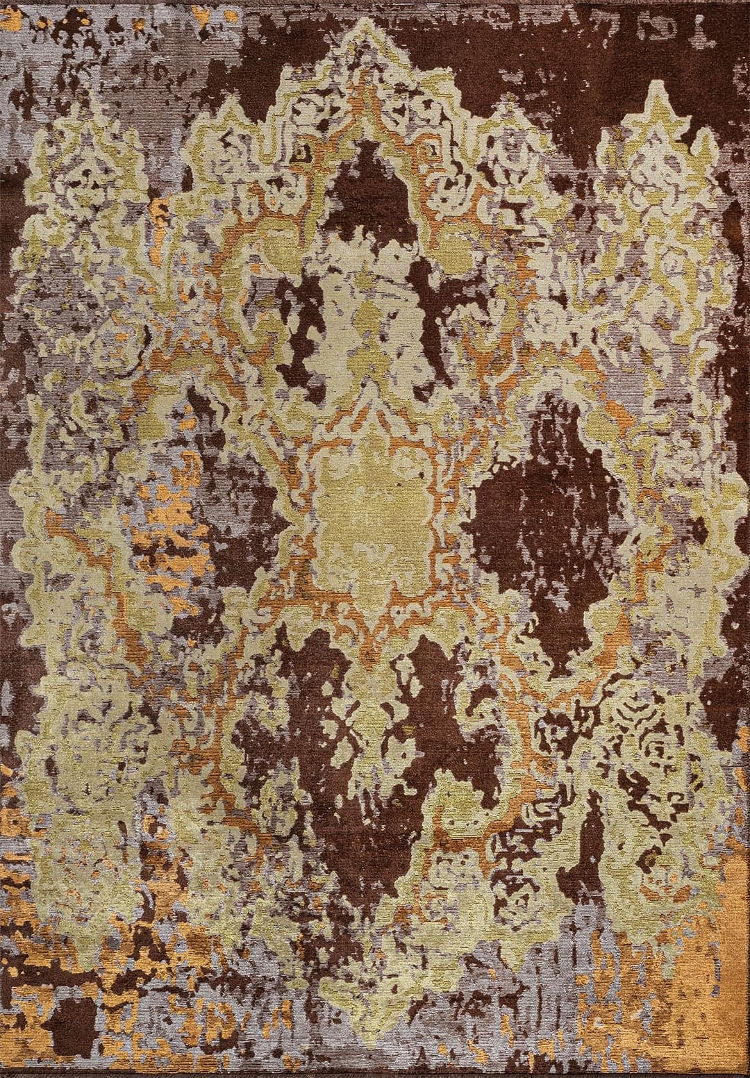 FRESCO DARK BROWN - MUSTARD - GREY - KIWI RUG - 1