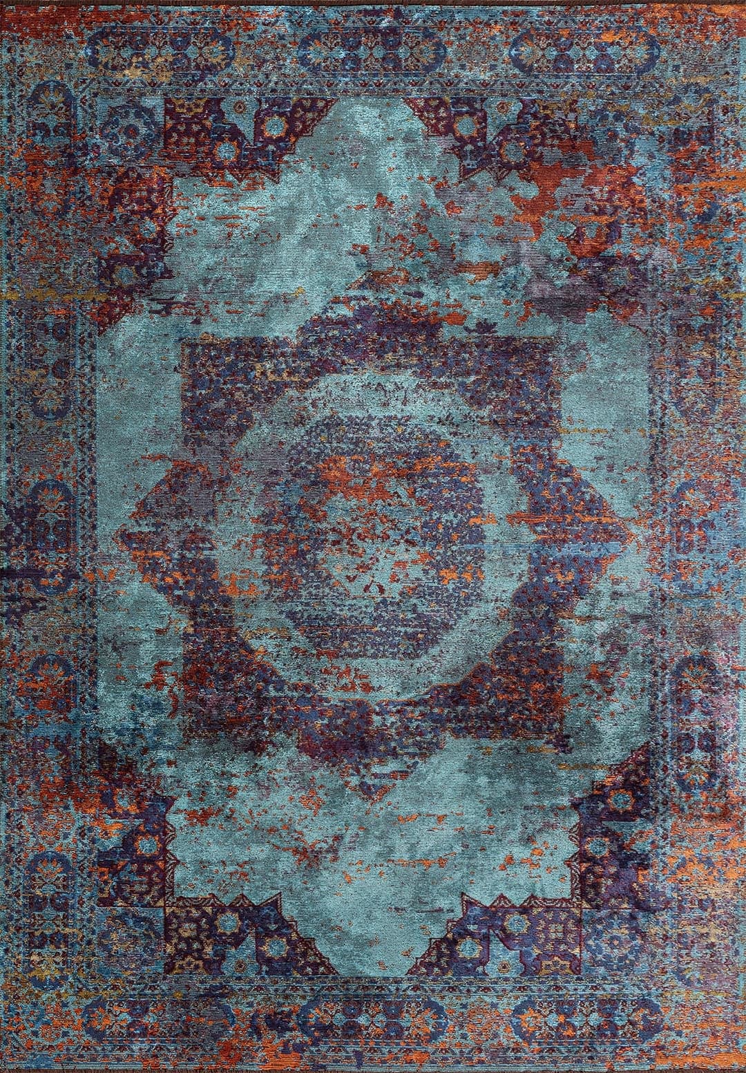 MEMLUK TURQUOISE - CHERRY - NAVY BLUE - ORANGE - KIWI - OLIVE GREEN RUG - 1