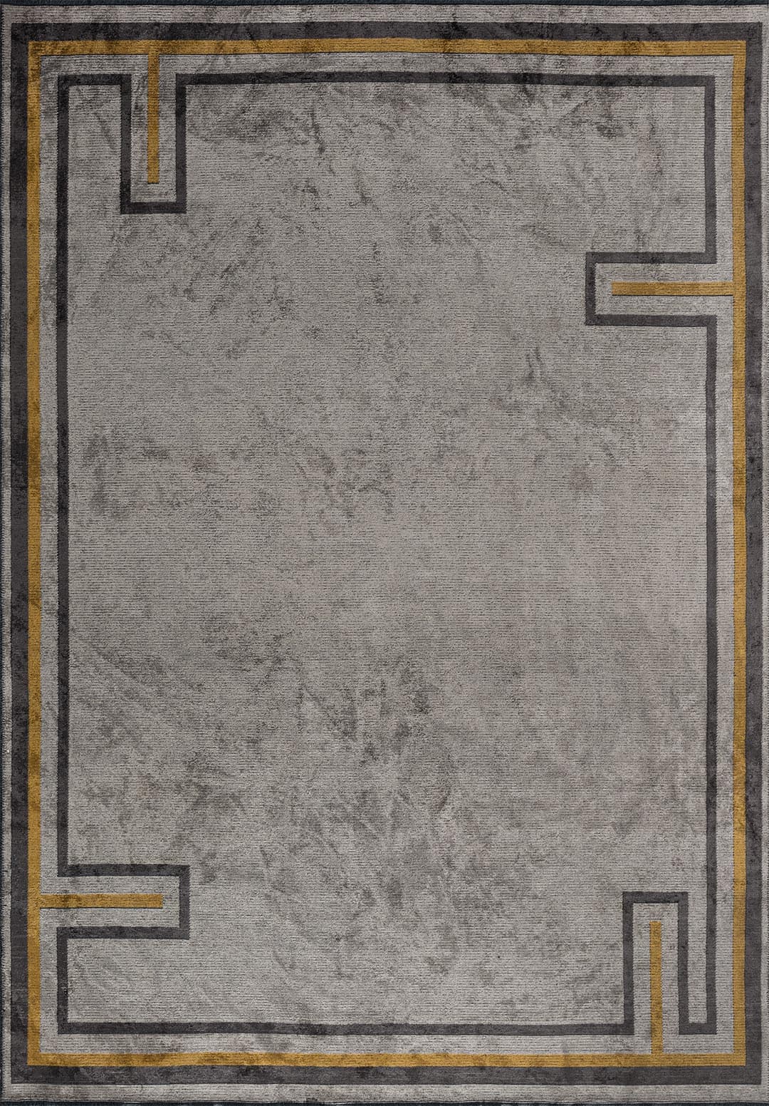 DRESDEN CHARCOAL - MUSTARD - BEIGE RUG - 1