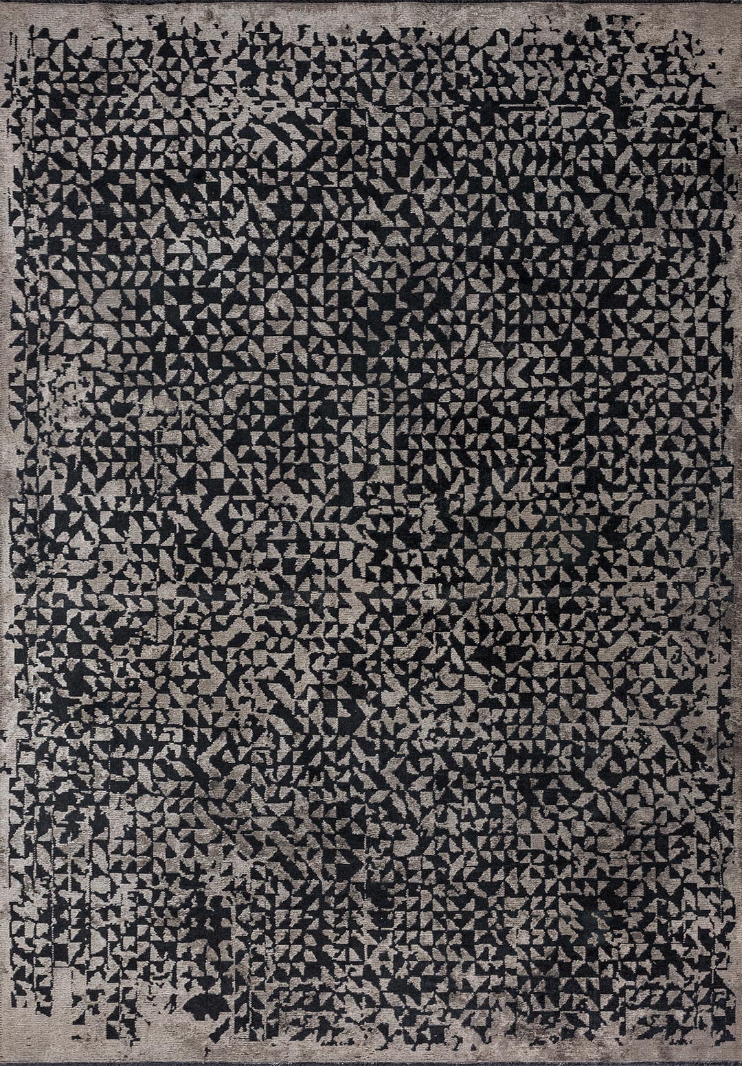 BOLOGNA MATTE BLACK - BEIGE RUG - 1