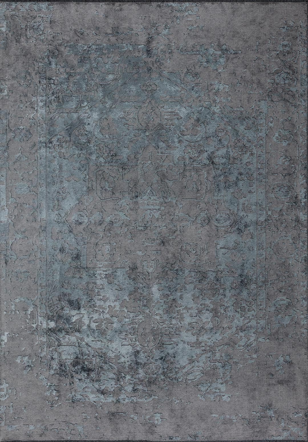 ANTIQUE BLUE - GREY RUG - 1