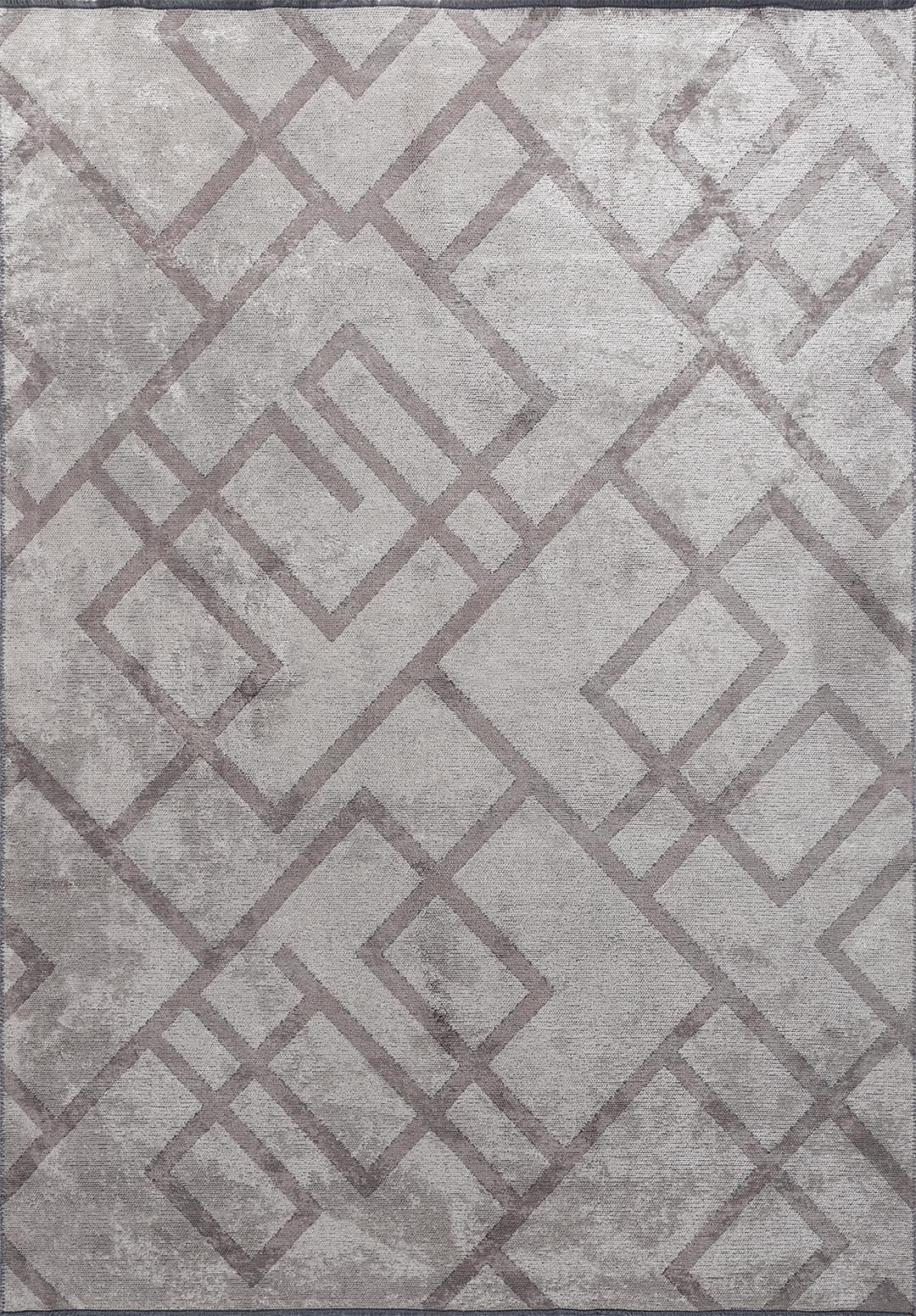 CHANNEL LIGHT GREY - DARK GREY RUG - 1