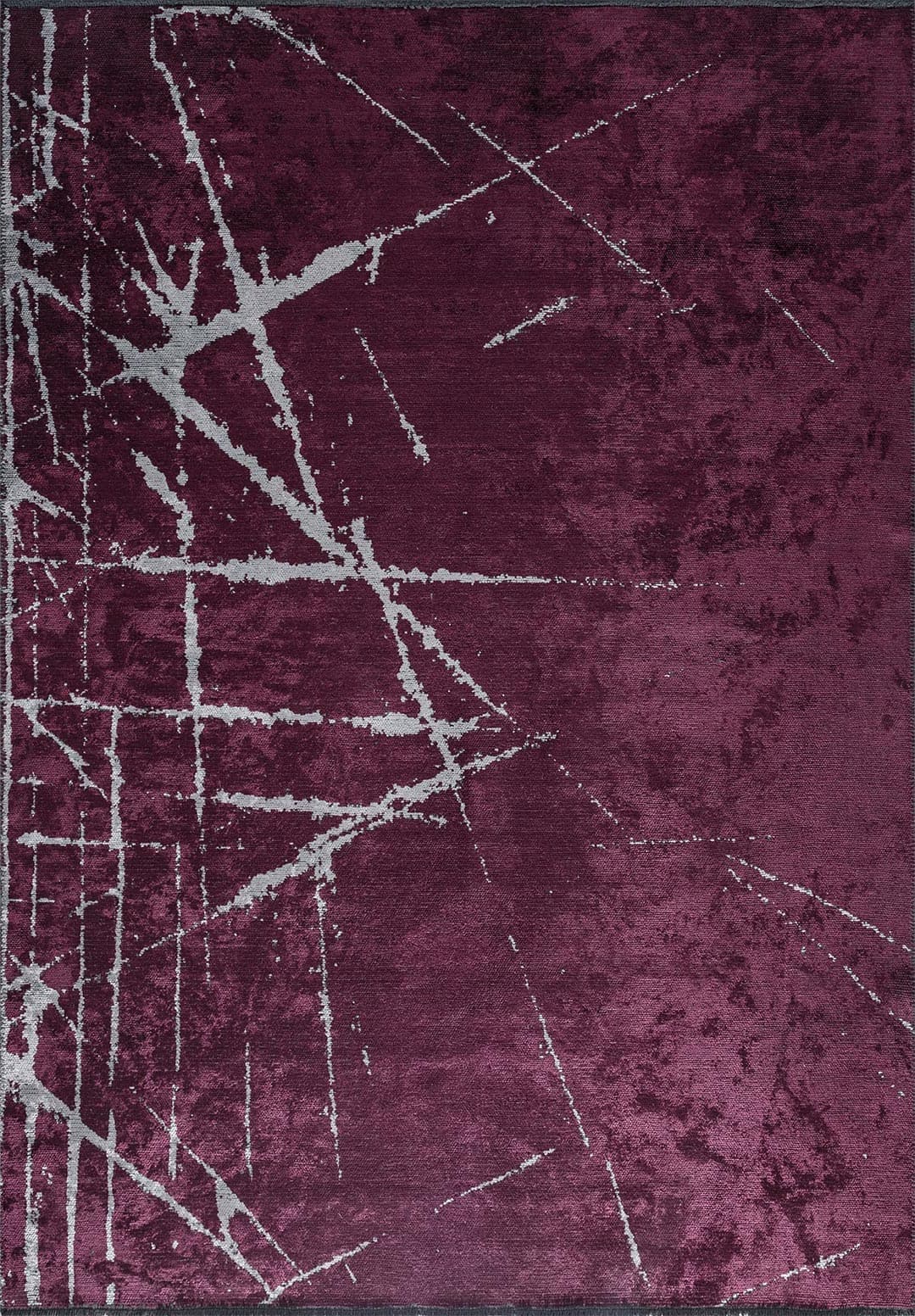 CRACK ICE BLUE - DARK DAMSON RUG - 1