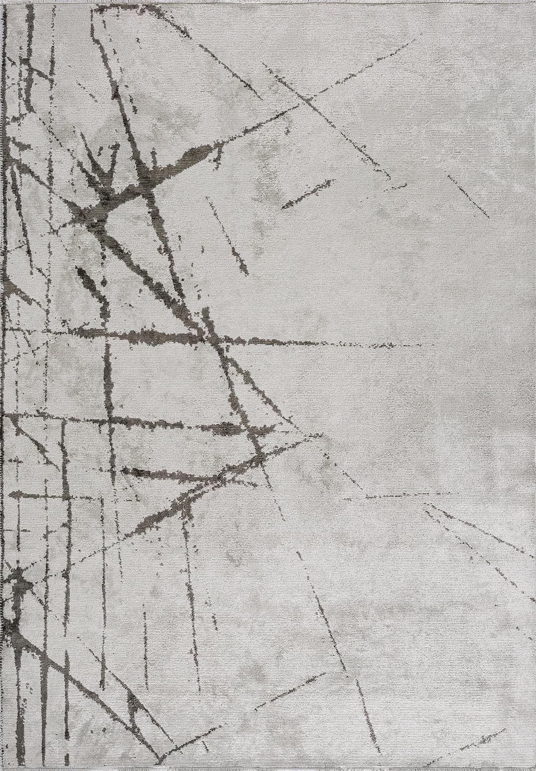 CRACK DARK GREY - ECRU RUG - 1
