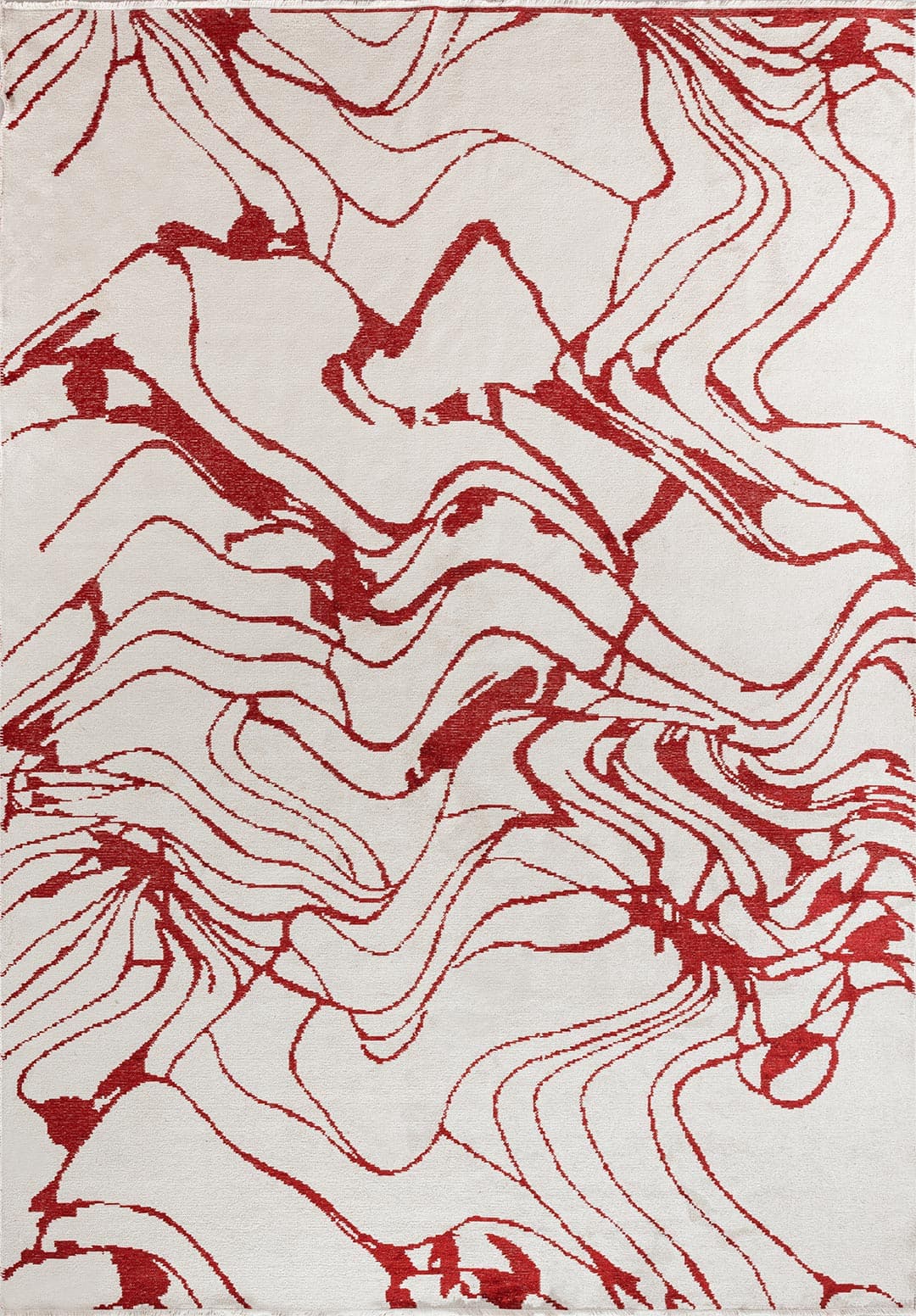 CLOVE RED - ECRU RUG - 1