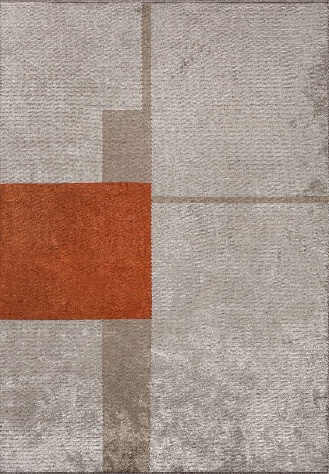 BLOCK NOUGAT - RUST - BONE RUG - 1
