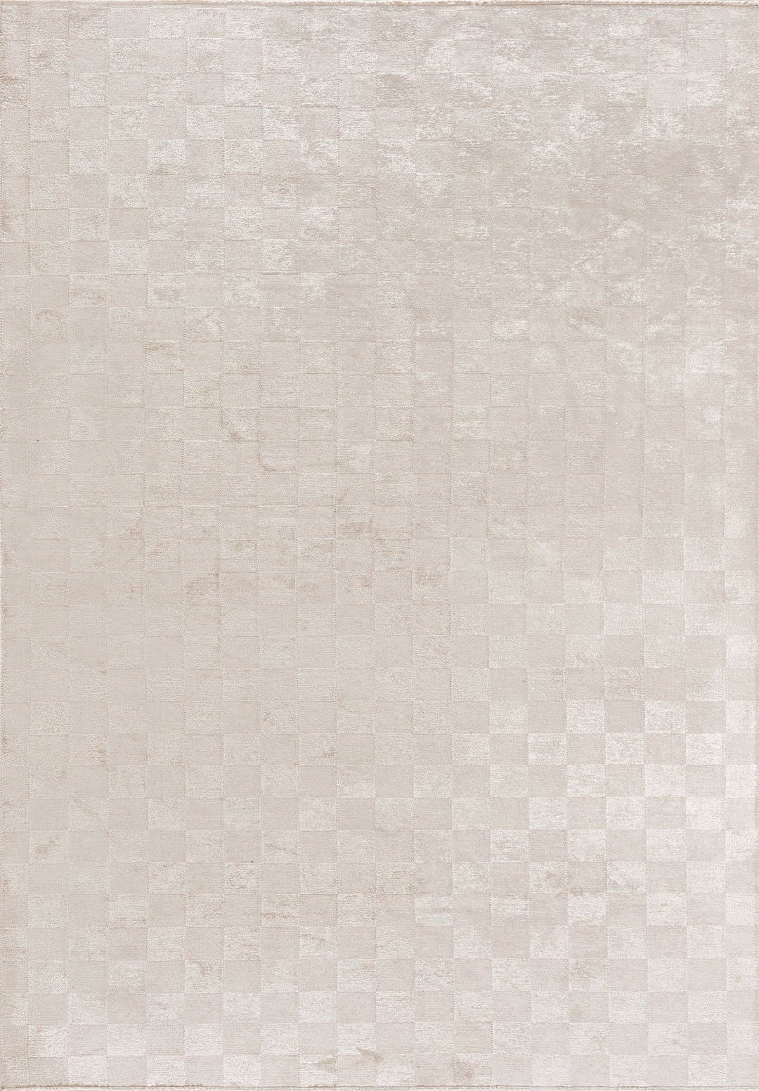 CHECKERS ECRU RUG - 1