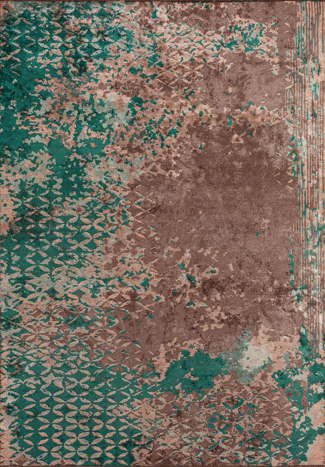 BLOOM DARK MINK - DARK GREEN - COPPER RUG - 1