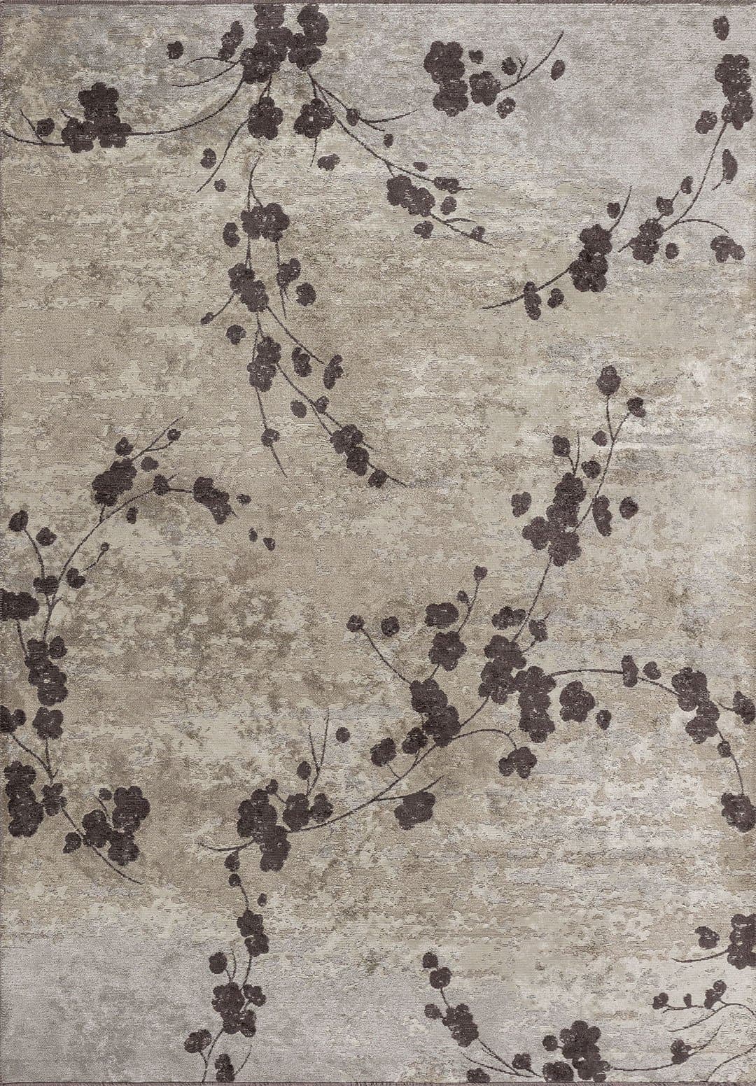 BLOSSOM CHARCOAL - CREAM - BONE RUG - 1