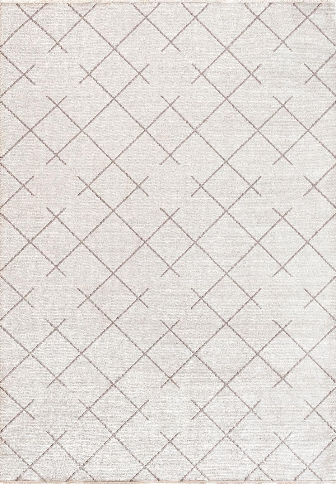 FUSE DARK GREY - GREY - ECRU RUG - 1