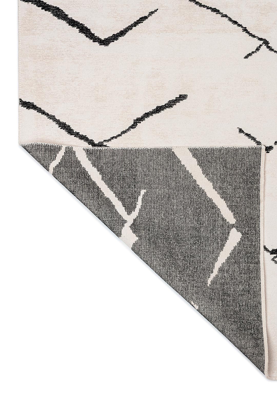 WAVE BLACK - ECRU RUG