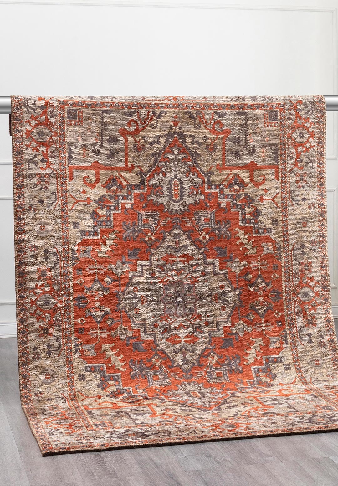 CITADEL BEIGE - ICE BLUE - DARK TERRA - CHARCOAL RUG