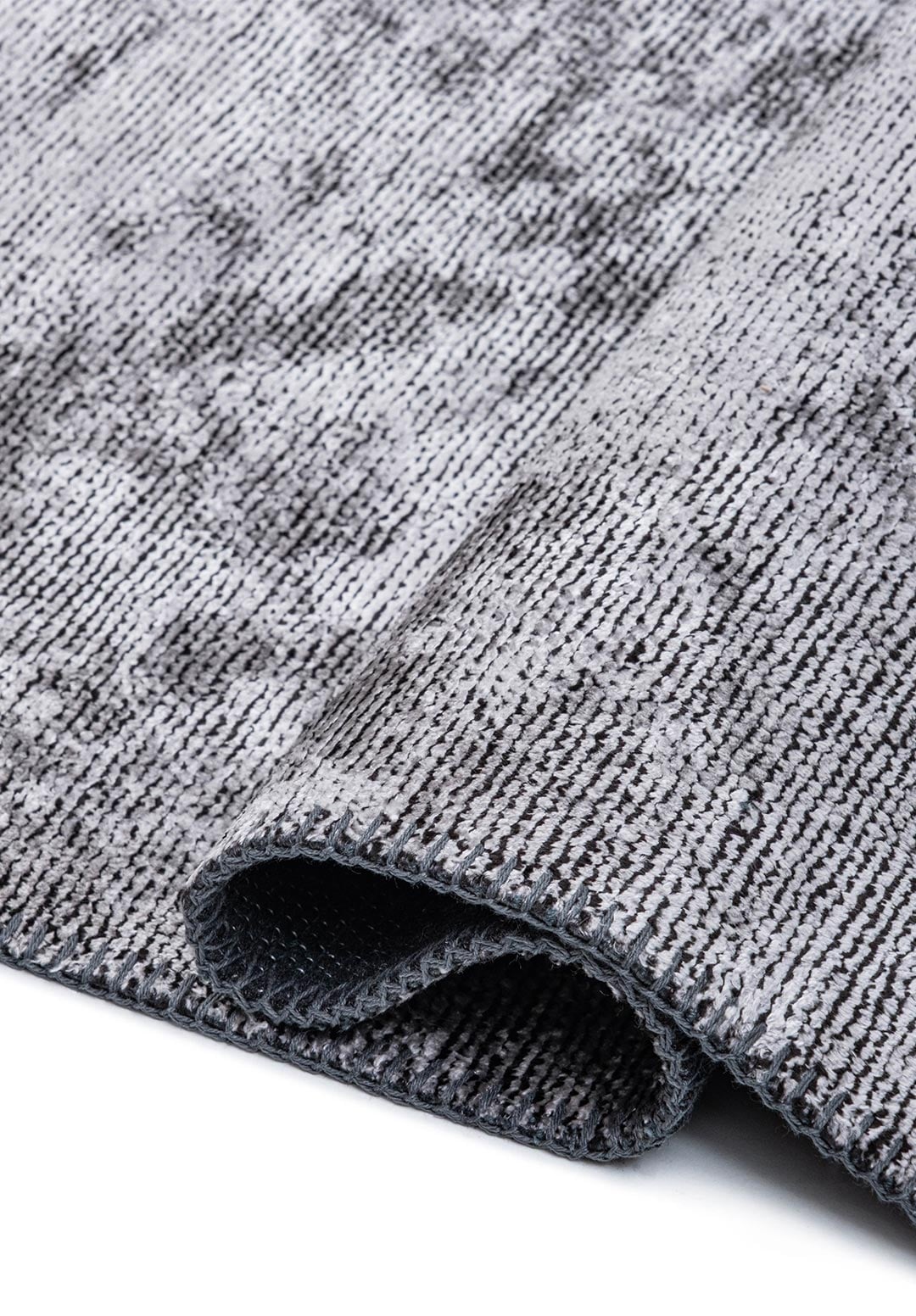 HAZE LIGHT GREY - BLACK RUG