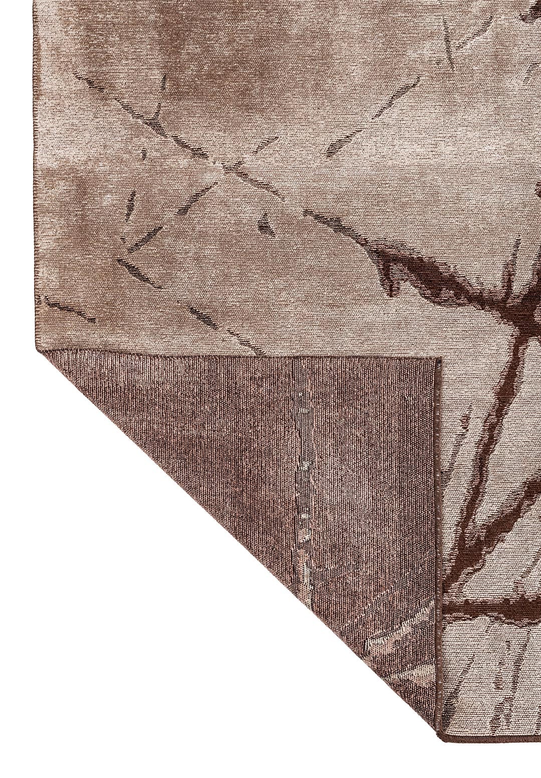 CRACK DARK BROWN - COPPER - CREAM RUG