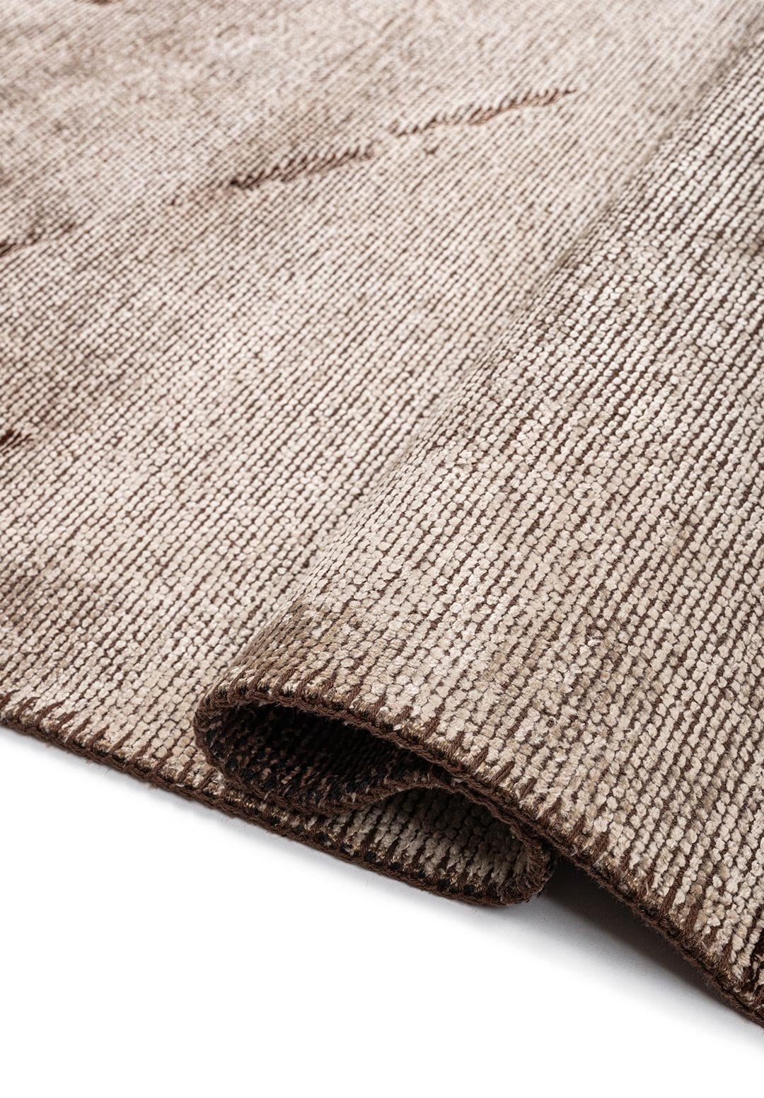 CRACK DARK BROWN - COPPER - CREAM RUG