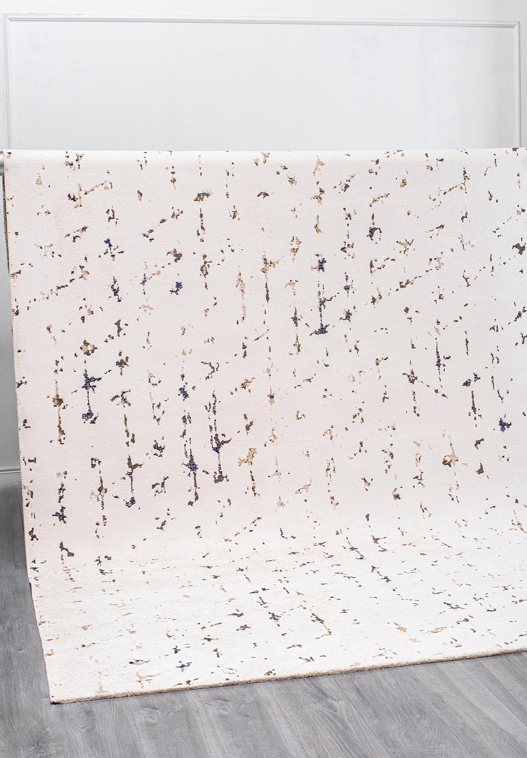 SCATTER DARK NAVY - LIGHT BROWN - ECRU RUG