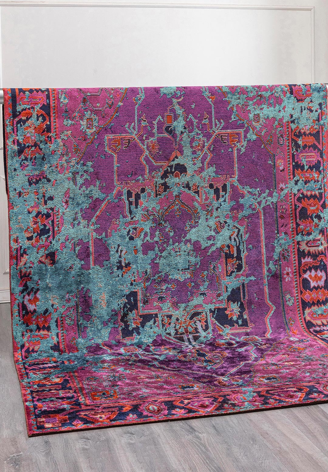 MONARCH ERA TURQUOISE - DARK NAVY - PURPLE - RUST RUG
