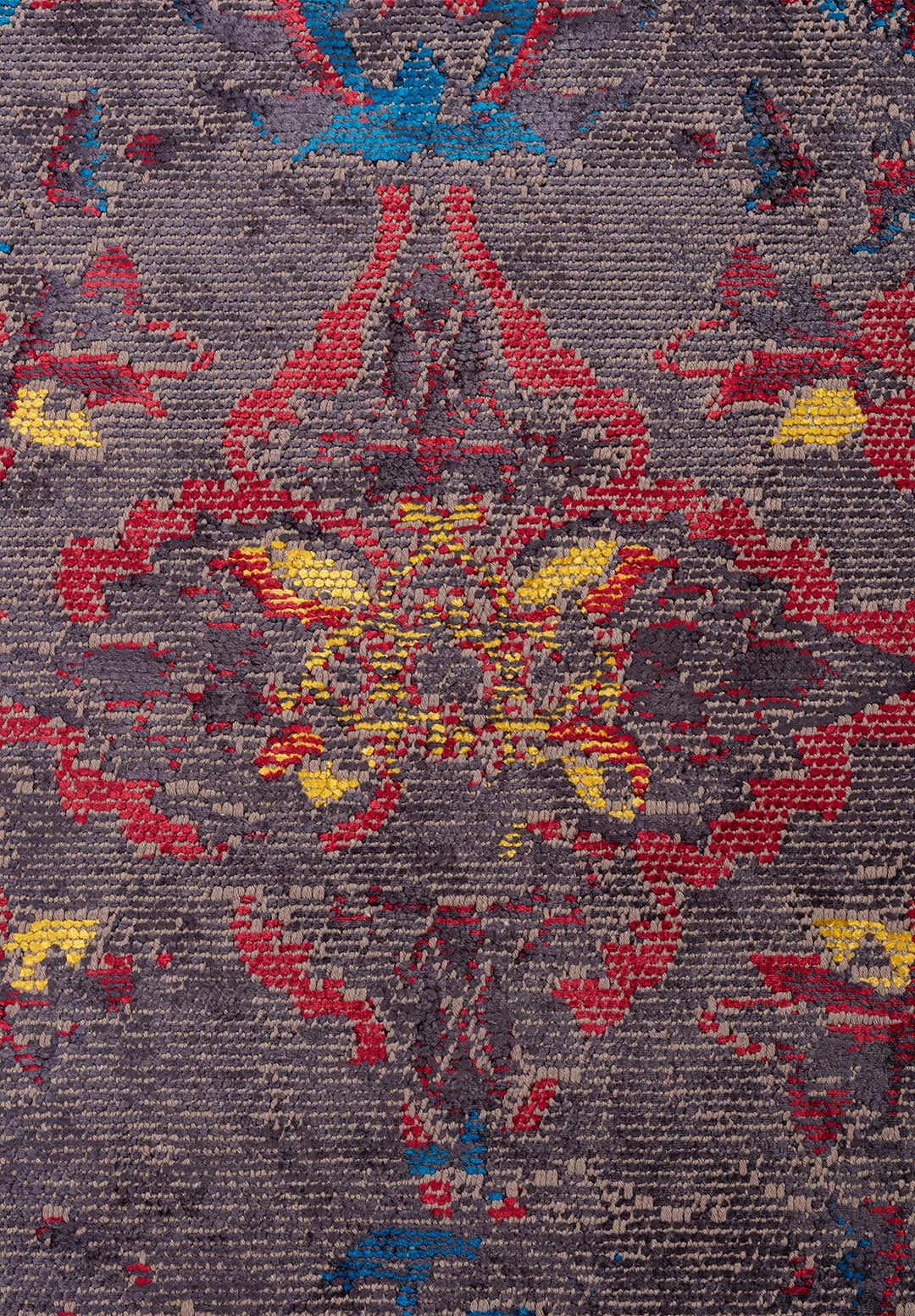 FORTRESS ERA CHARCOAL - CYAN - RED - CHARCOAL - ORANGE - YELLOW RUG