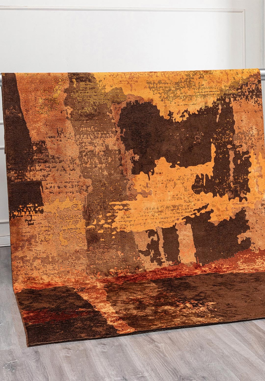 LUSH TERRA - CACAO - RUST - DARK BROWN - ORANGE - MUSTARD RUG