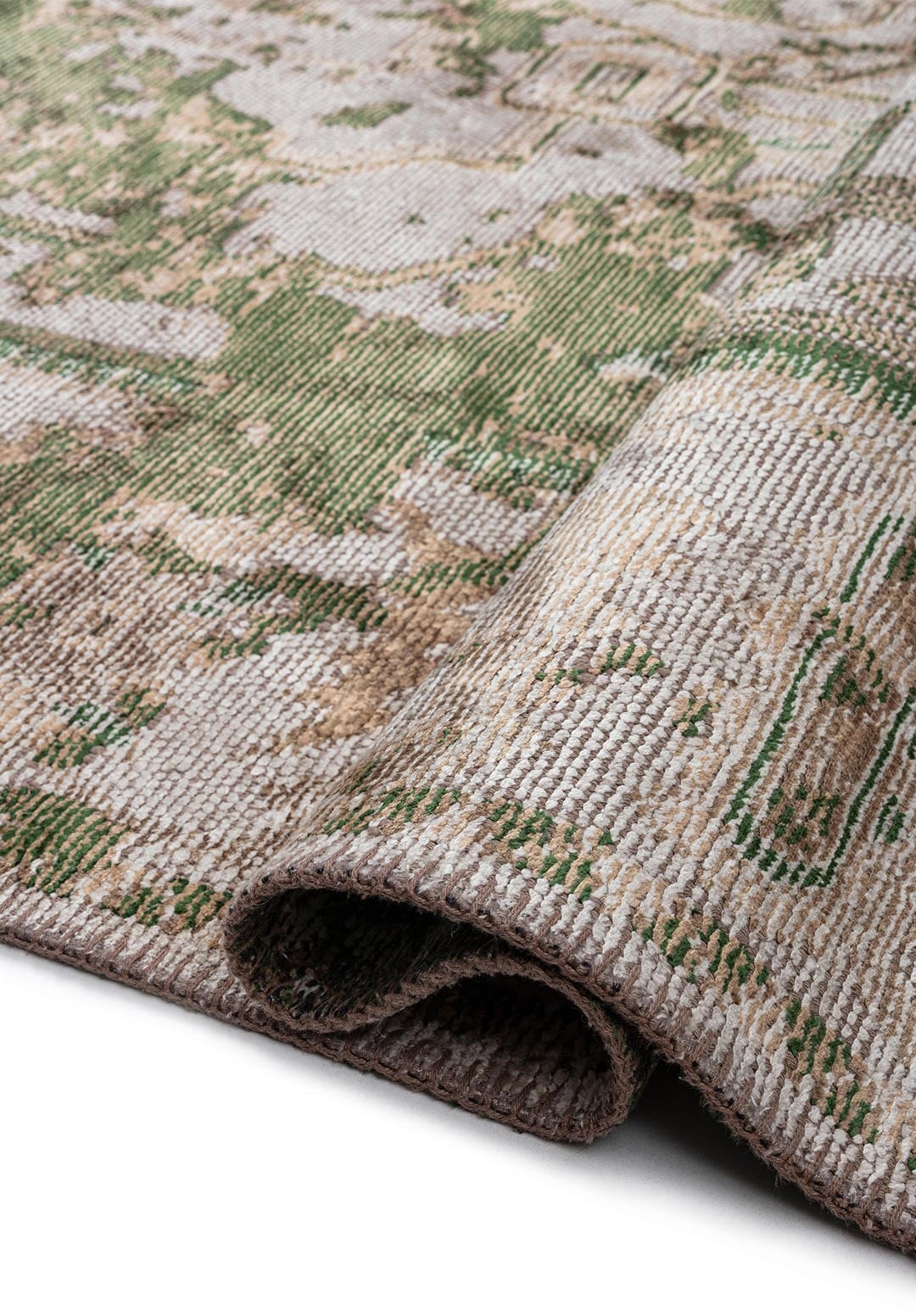 MONARCH ERA DARK BEIGE - FOREST GREEN - MINK - LIGHT CREAM RUG