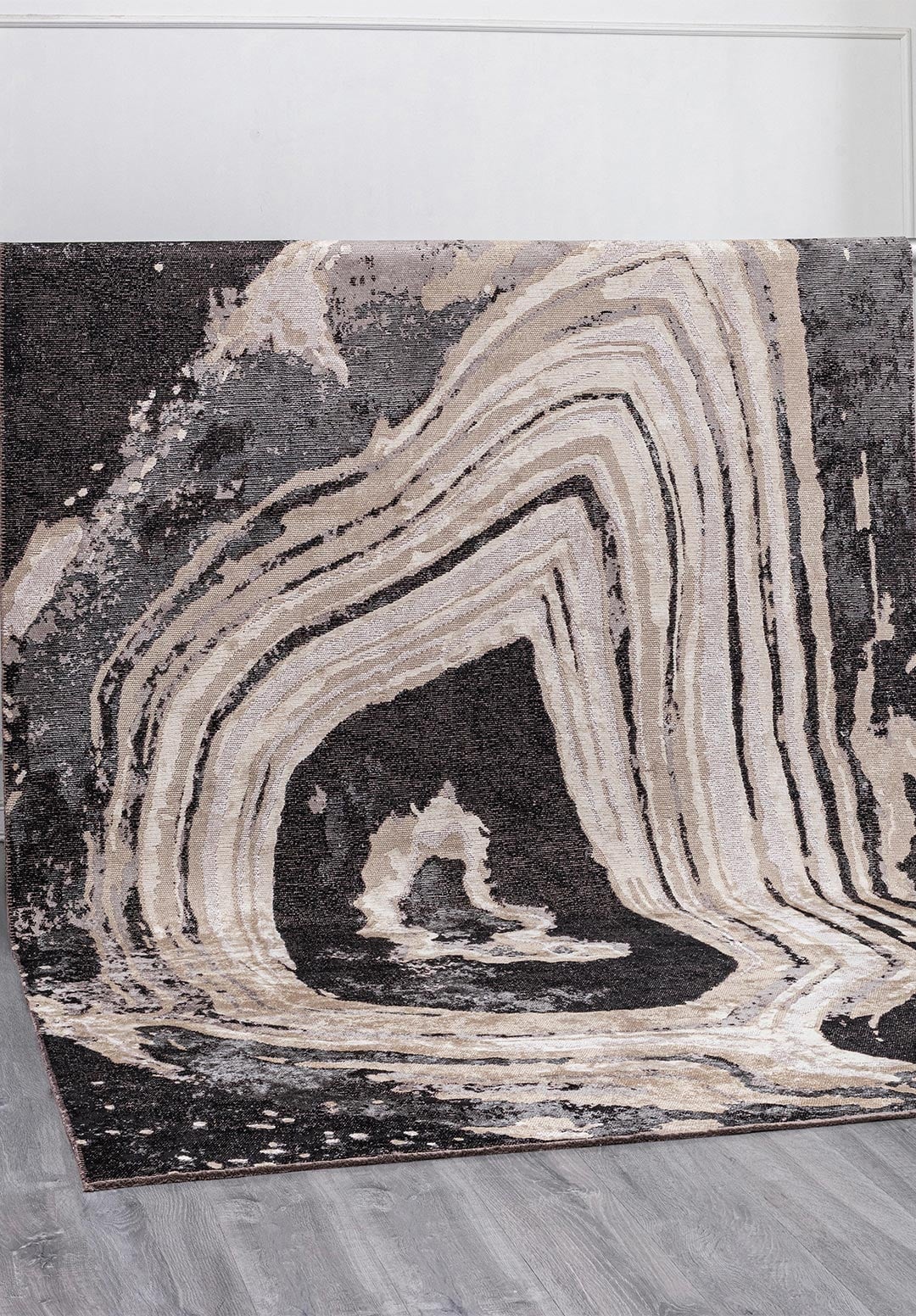 SMOKE BLACK - GREY - BEIGE - BONE RUG