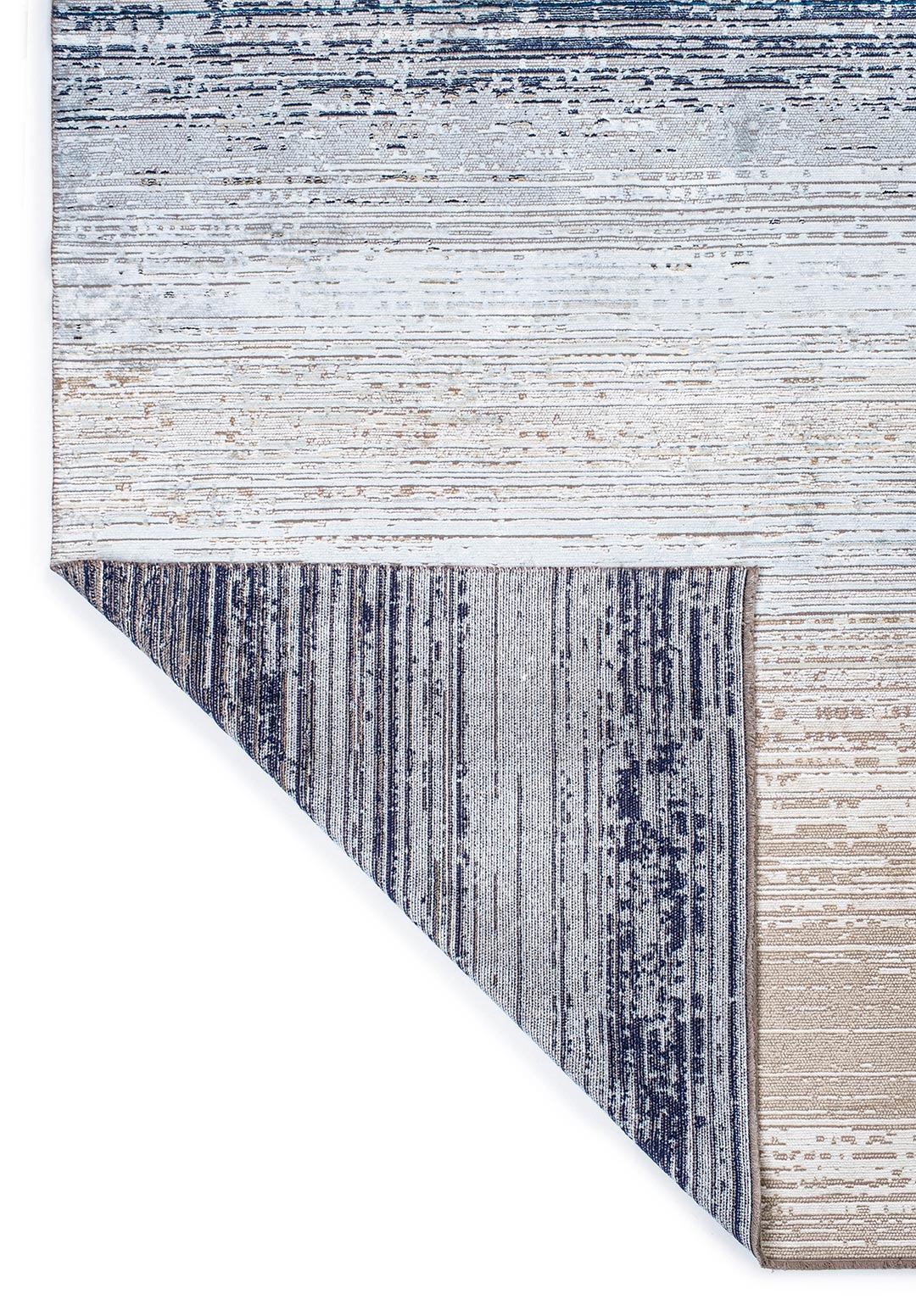 AURORA BEIGE - WHITE - CYAN - DARK NAVY - ICE BLUE RUG