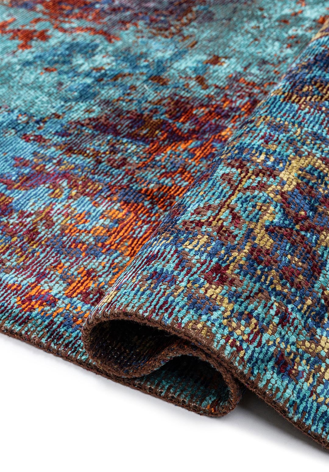 MEMLUK TURQUOISE - CHERRY - NAVY BLUE - ORANGE - KIWI - OLIVE GREEN RUG