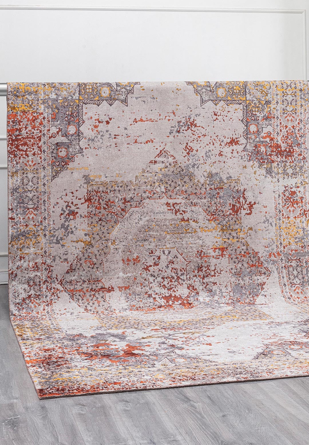 MEMLUK LIGHT GREY - CHARCOAL - GREY - RUST - GOLD - MUSTARD RUG