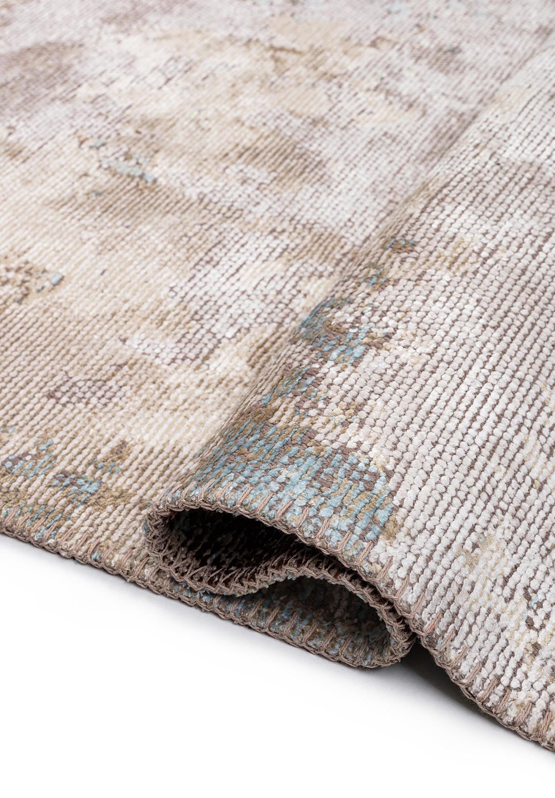ORION WHITE - BEIGE - ICE BLUE - DARK BROWN RUG