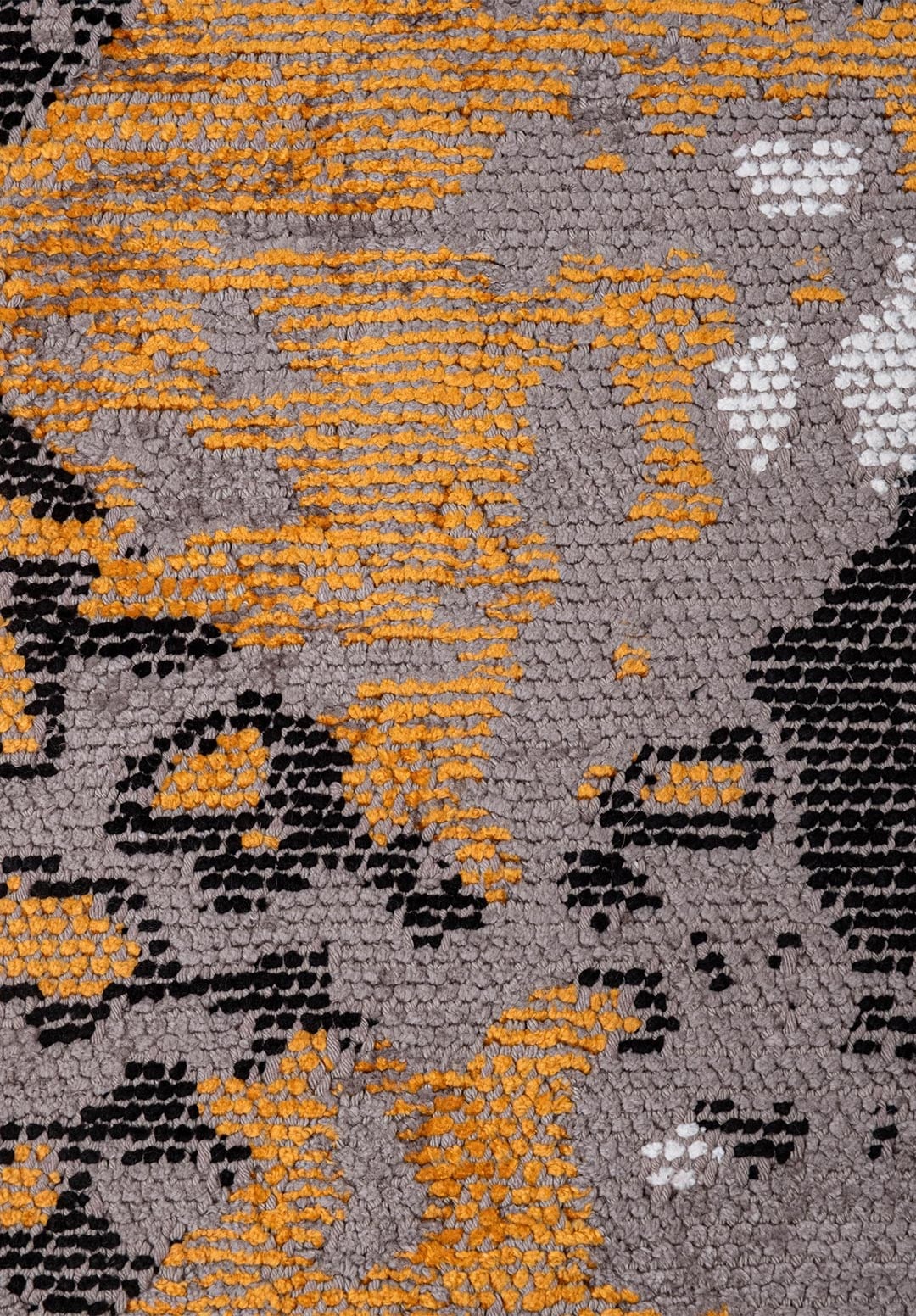 RETRO WHITE - DARK GREY - MUSTARD - BLACK RUG