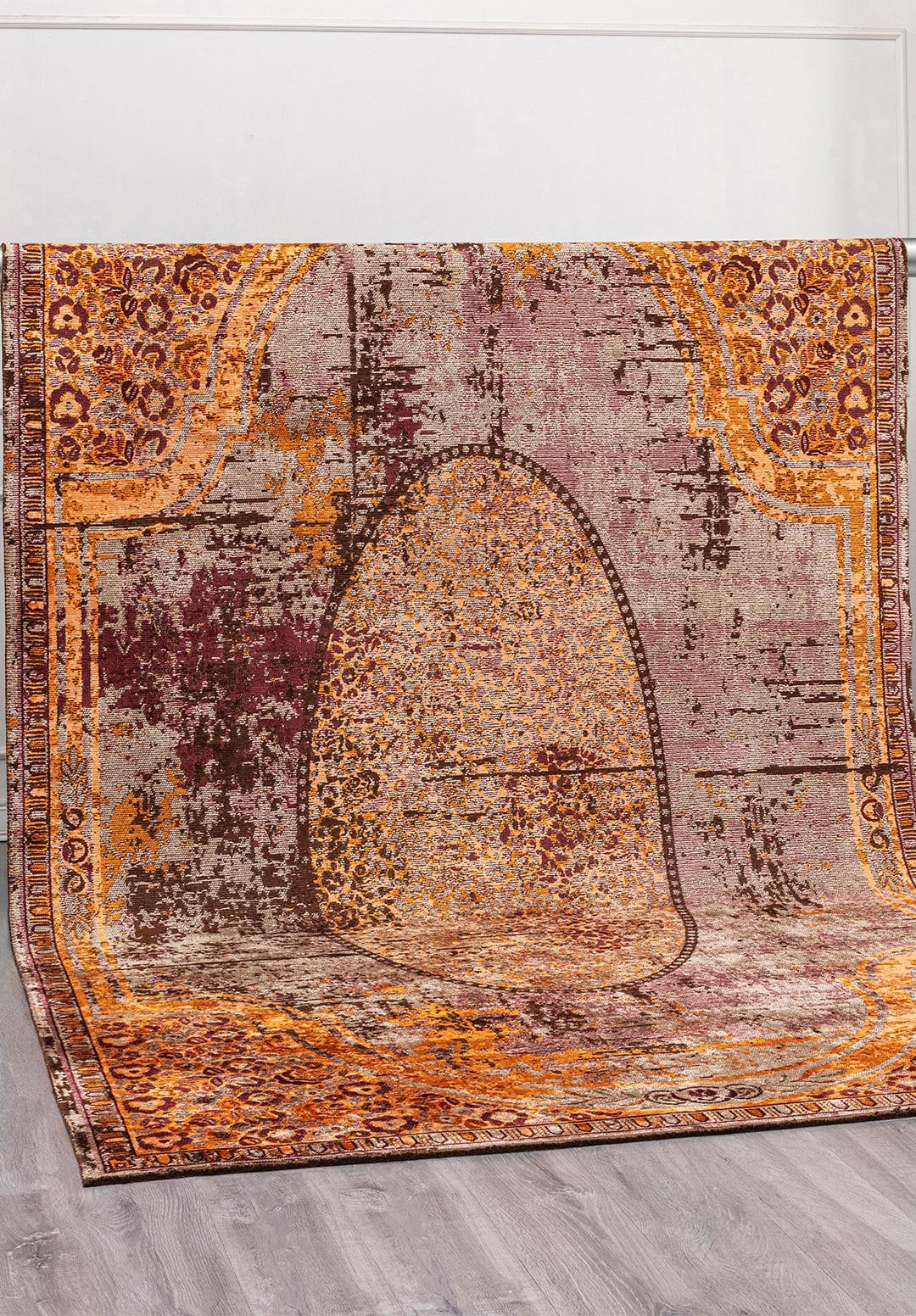 LEGACY CREAM - ORANGE - CHERRY - DARK BROWN RUG