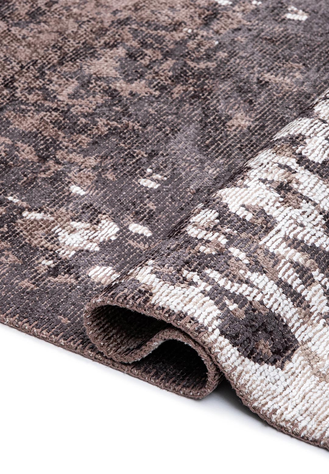 LUNA WHITE - NOUGAT - DARK MINK - CHARCOAL RUG