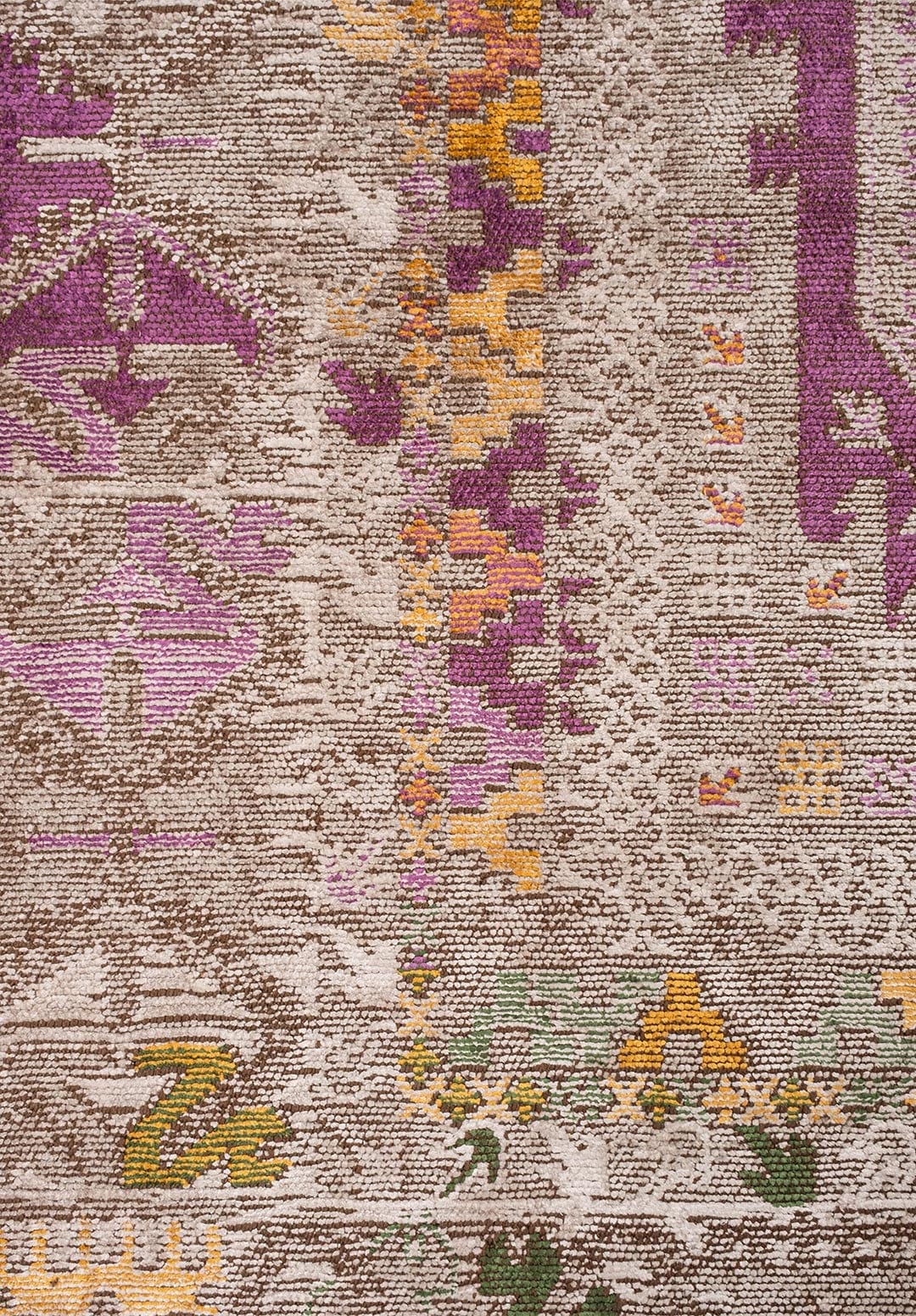 FOLK STONE - MUSTARD - FOREST GREEN - LIGHT CREAM - PURPLE - TURQUOISE RUG