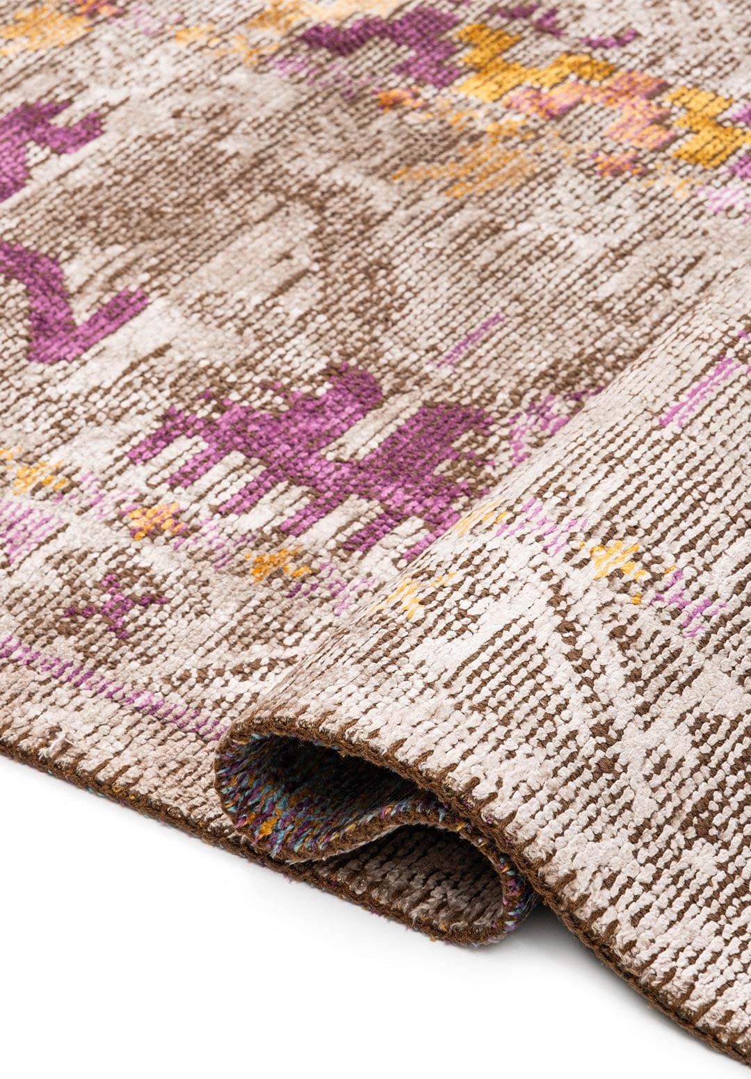 FOLK STONE - MUSTARD - FOREST GREEN - LIGHT CREAM - PURPLE - TURQUOISE RUG