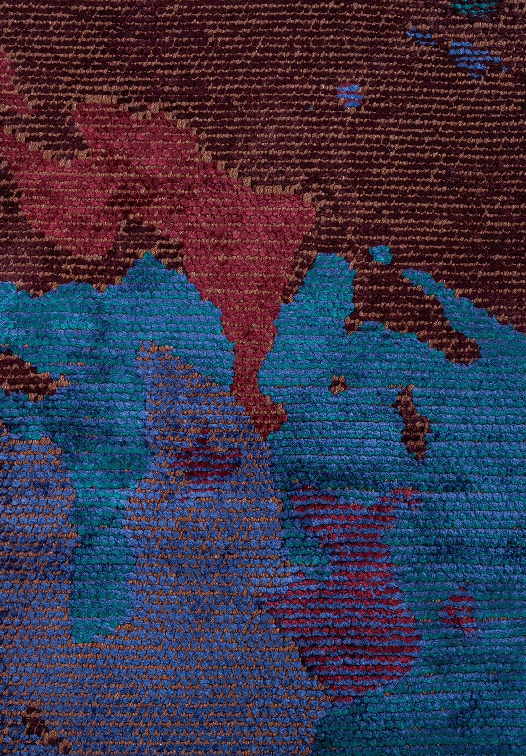 GAIA DARK BURGUNDY - CHERRY - NAVY BLUE - DARK TURQUOISE RUG