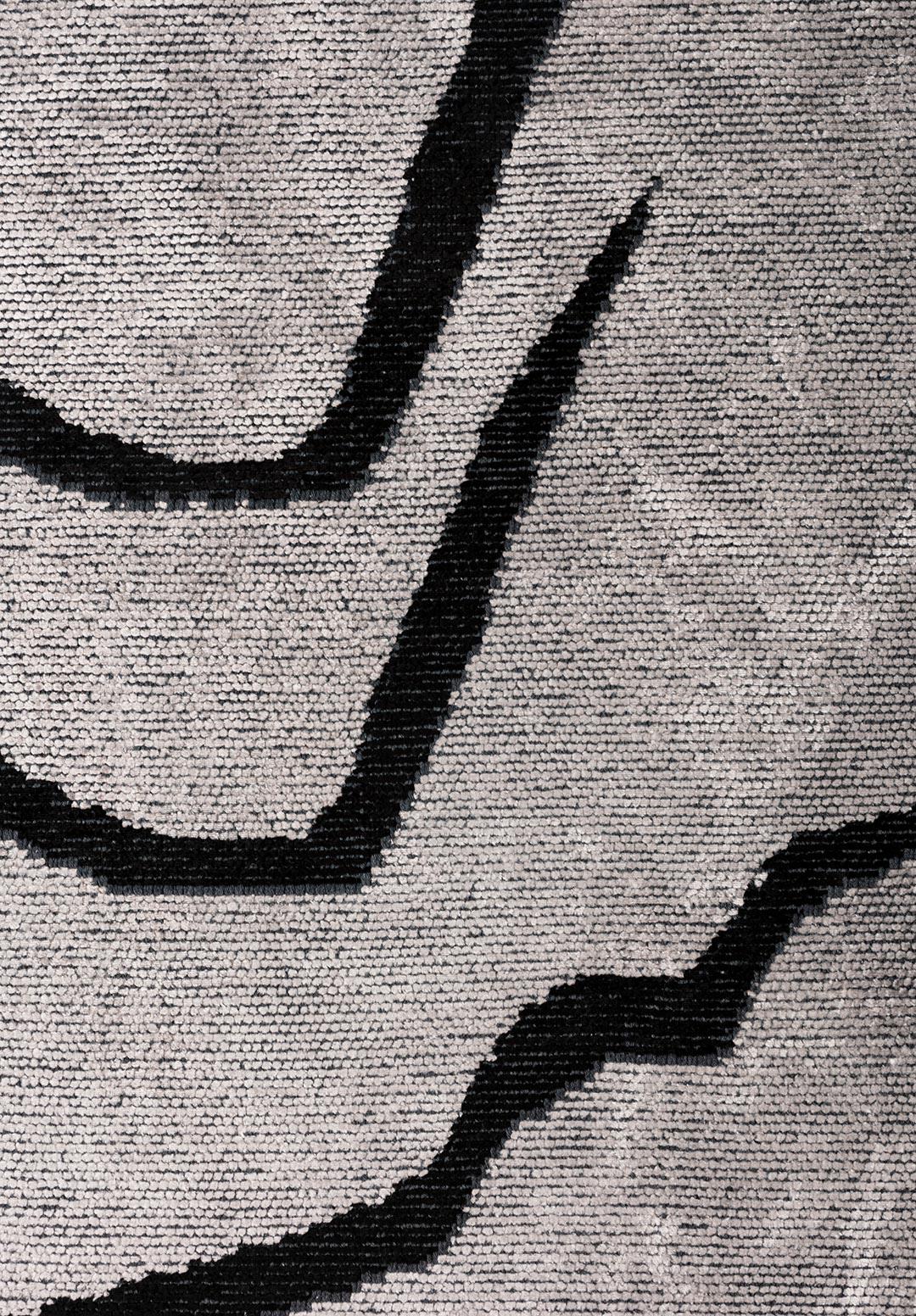 CHELSEA BLACK - LIGHT CREAM - GREY RUG