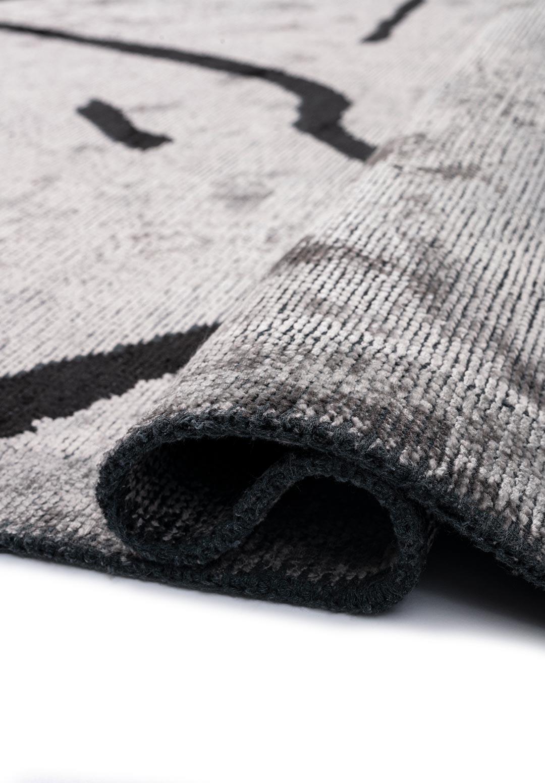 CHELSEA BLACK - LIGHT CREAM - GREY RUG