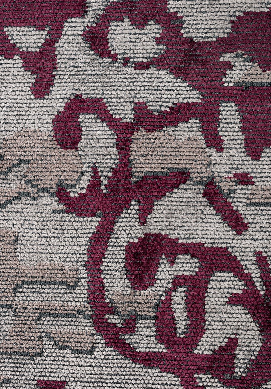 VALENCIA DARK DAMSON - DARK GREY - LIGHT GREY RUG