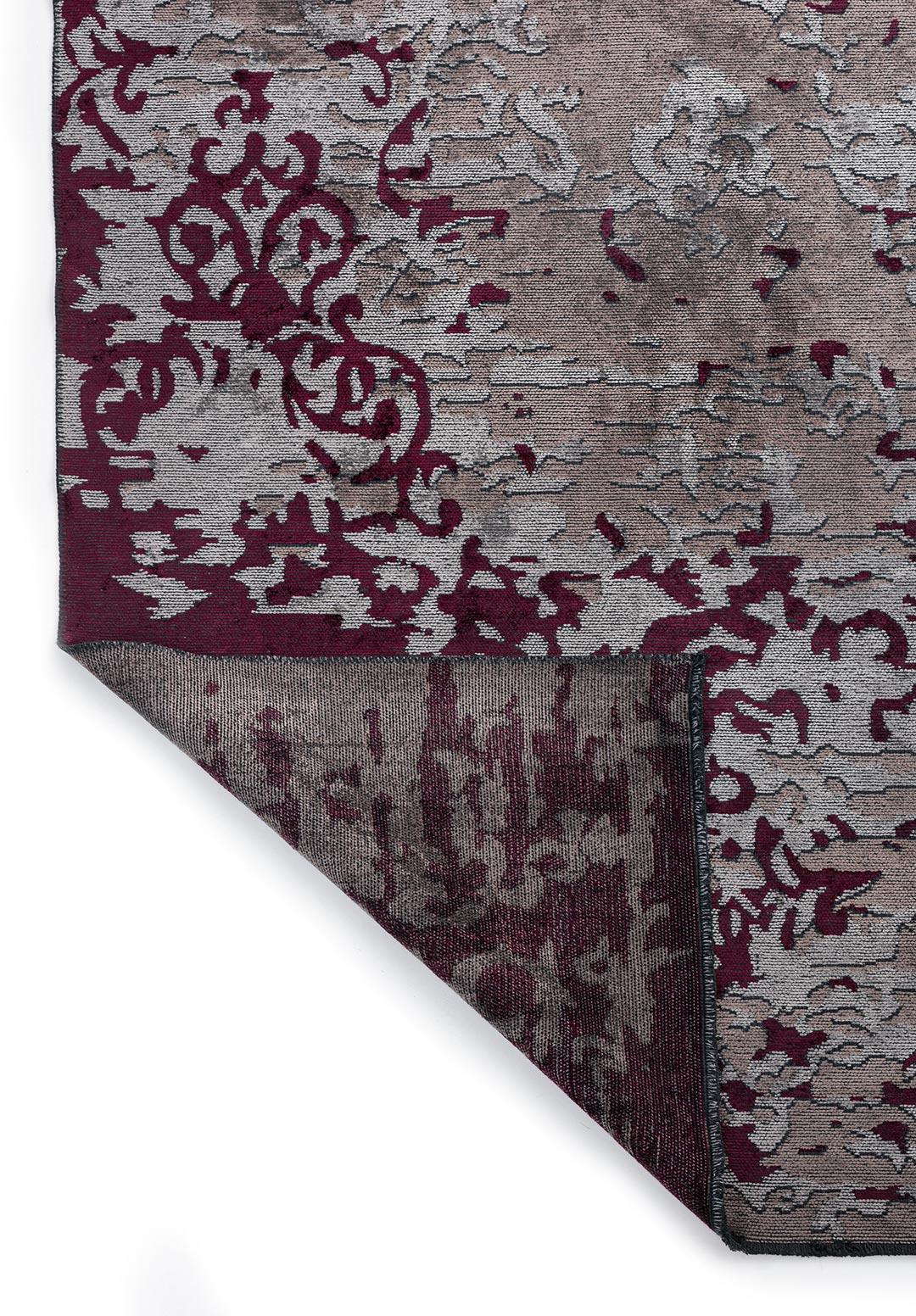 VALENCIA DARK DAMSON - DARK GREY - LIGHT GREY RUG