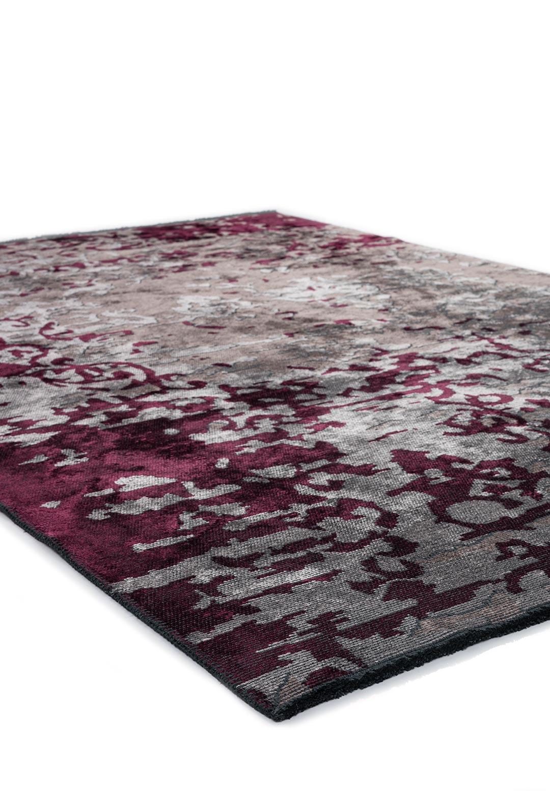 VALENCIA DARK DAMSON - DARK GREY - LIGHT GREY RUG