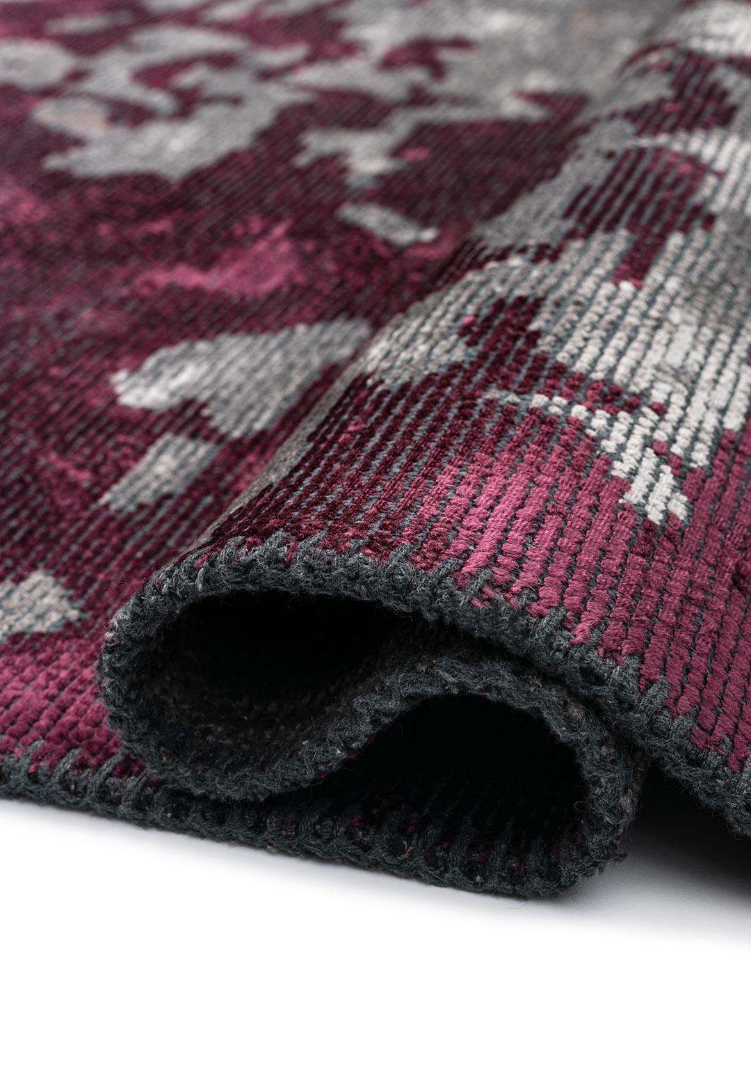 VALENCIA DARK DAMSON - DARK GREY - LIGHT GREY RUG