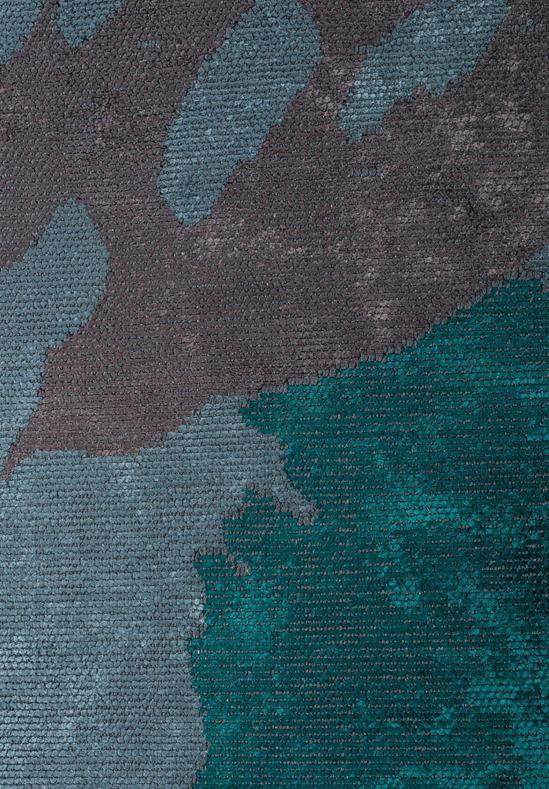 SOHO CHARCOAL - DARK TURQUOISE - PETROL RUG