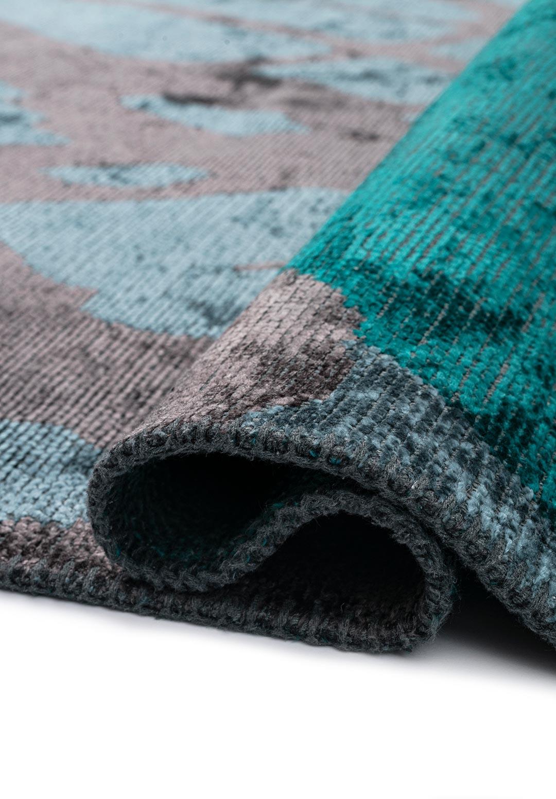 SOHO CHARCOAL - DARK TURQUOISE - PETROL RUG