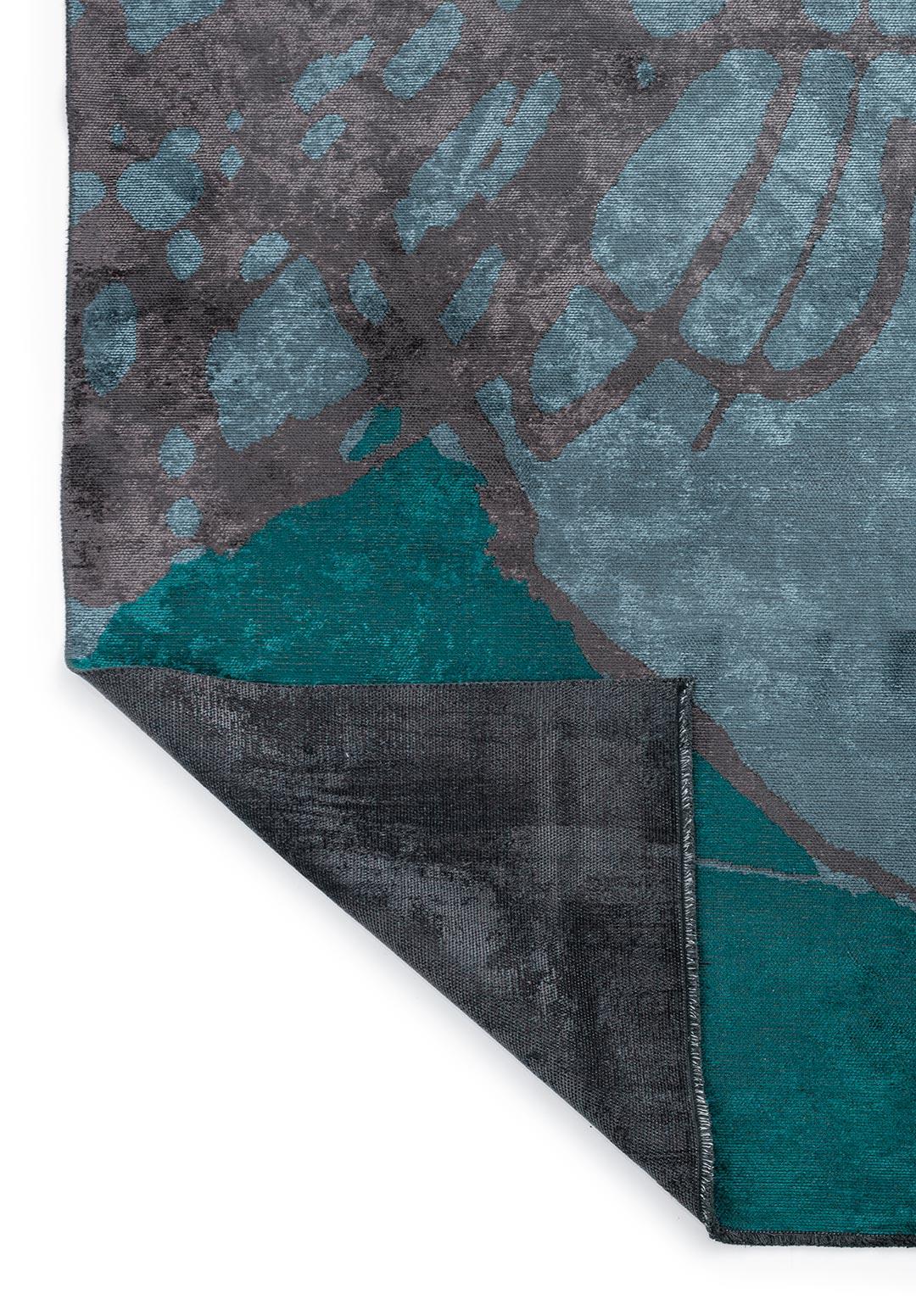 SOHO CHARCOAL - DARK TURQUOISE - PETROL RUG