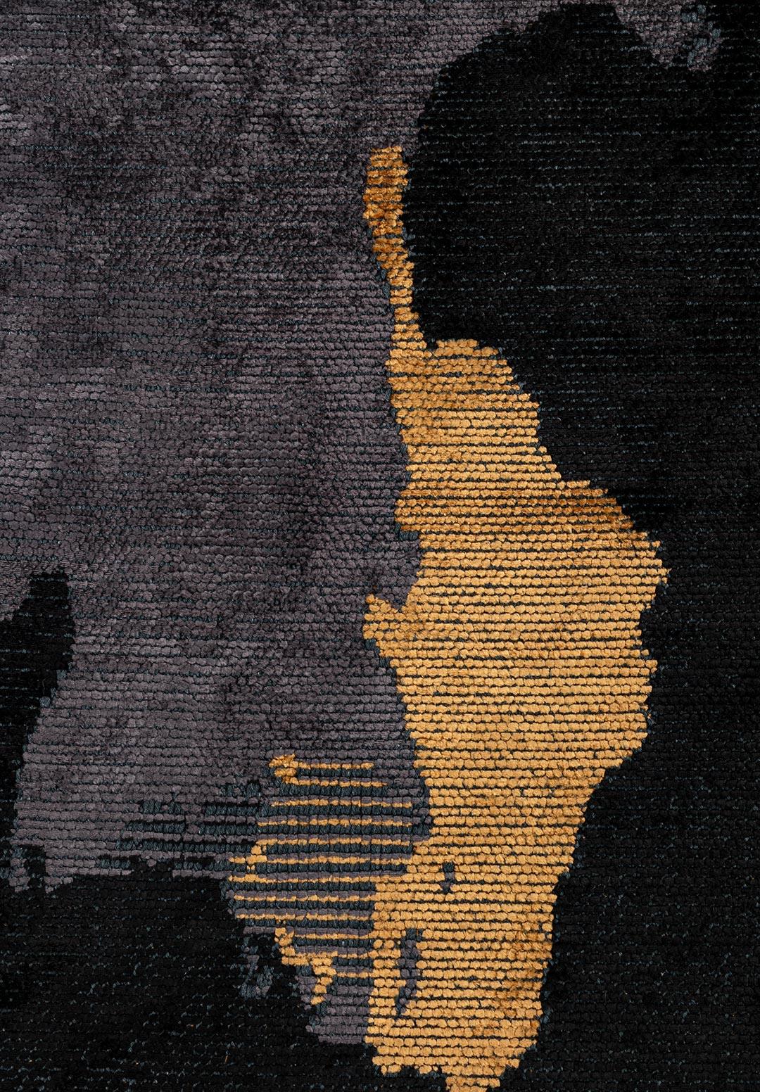 SEVILLA BLACK - MUSTARD - CHARCOAL RUG